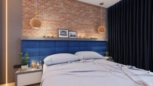 projekt sypialni w żywych kolorach