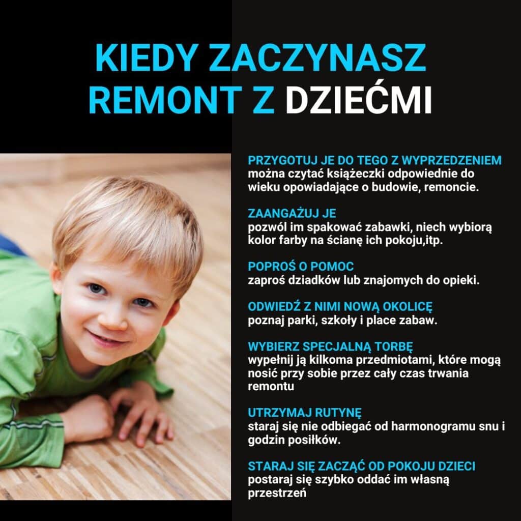 remont z dziećmi jak się przygotować