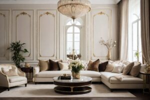 interesujący projekt wnętrza salonu