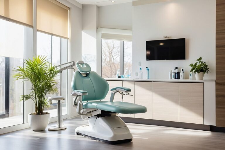 fotel dentystyczny w gabinecie stomatologicznym