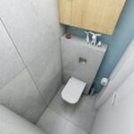 projekt łazienki małej dla gabinetów stomatologicznych