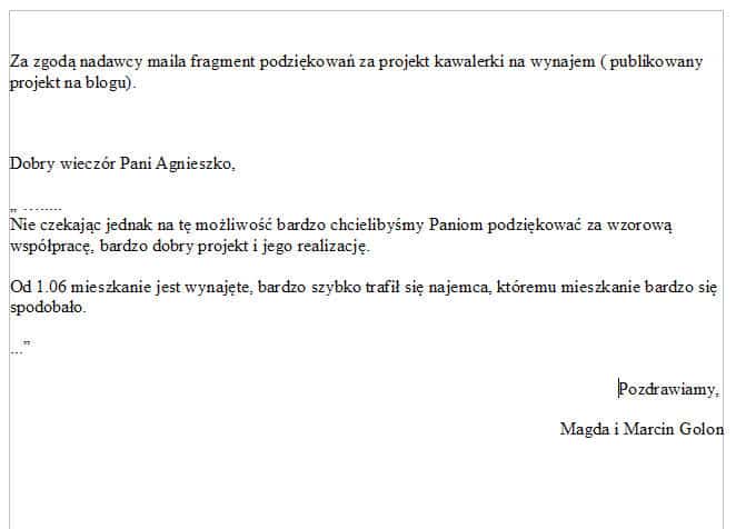 referencje Abrys kawalerka na wynajem