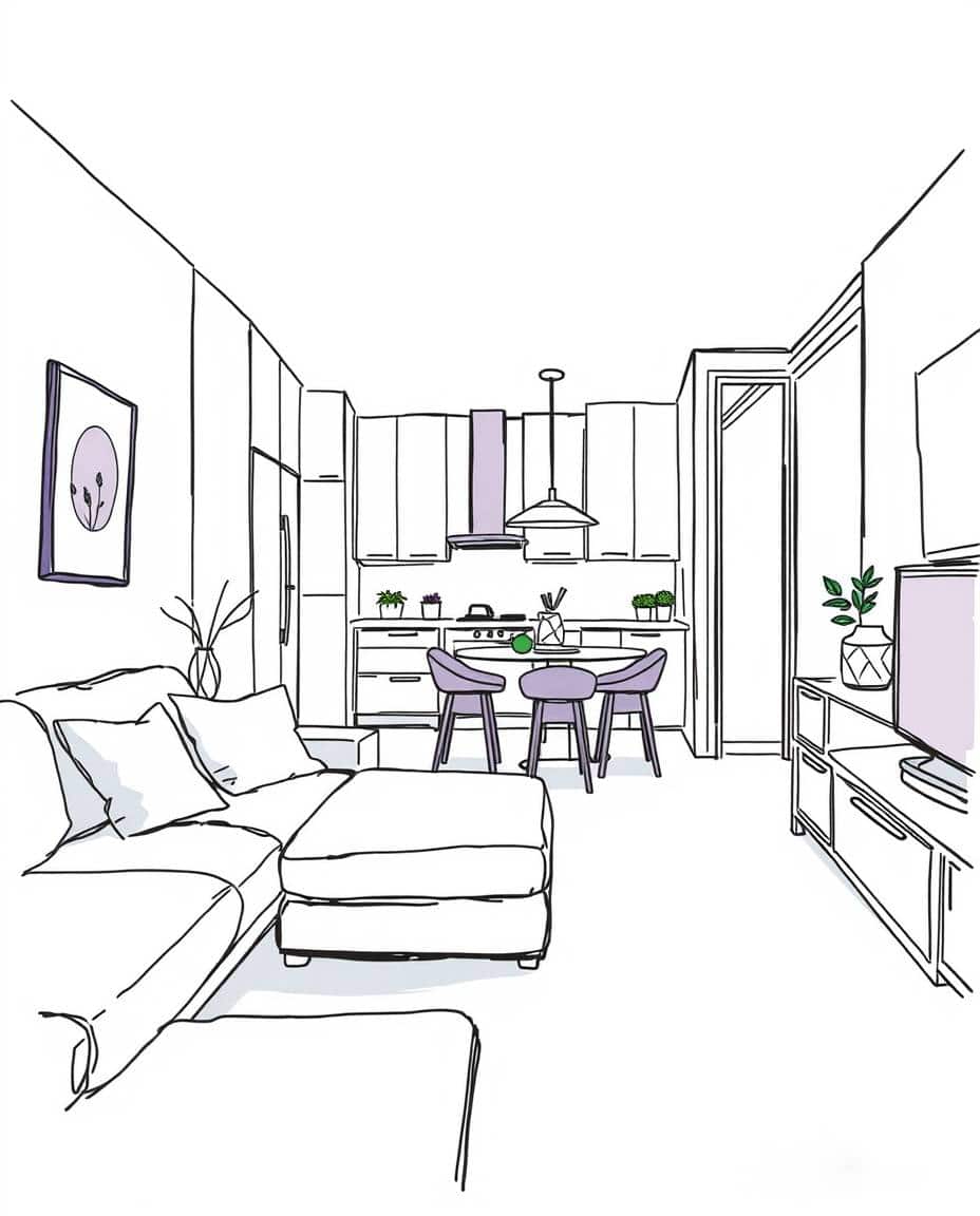 Przykładowy układ funkcjonalny — strefa dzienna