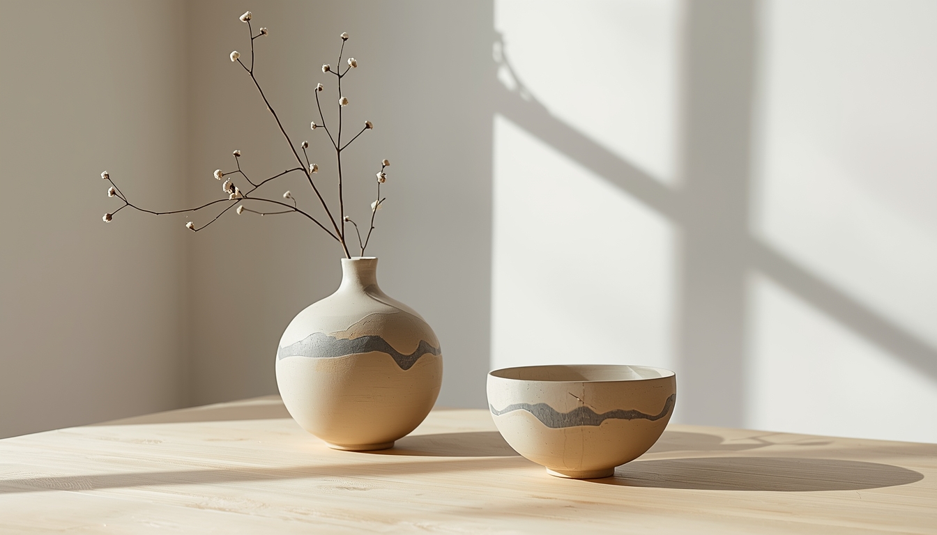 Ceramiczne dodatki w stylu japandi