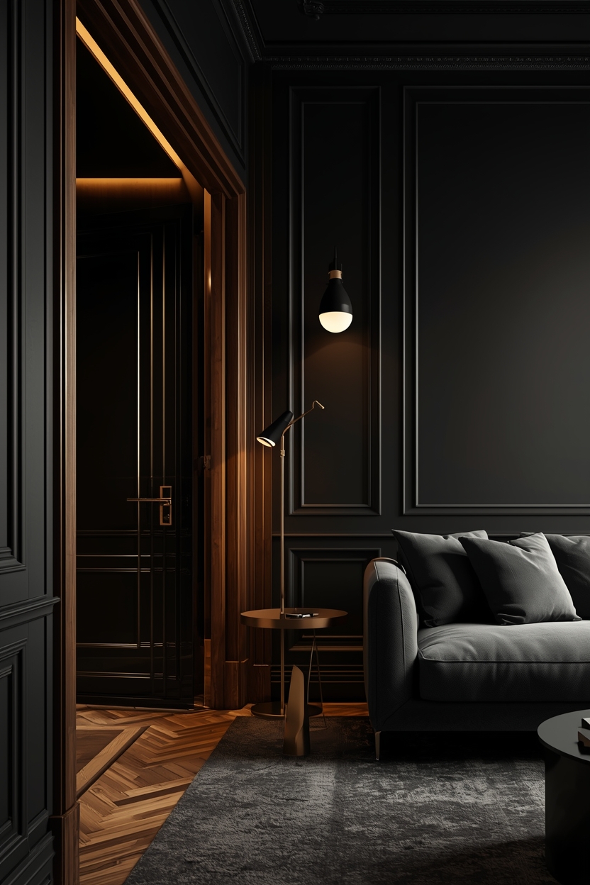 Eleganckie wnętrze - harmonijne połączenie materiał&oacute;w i światła