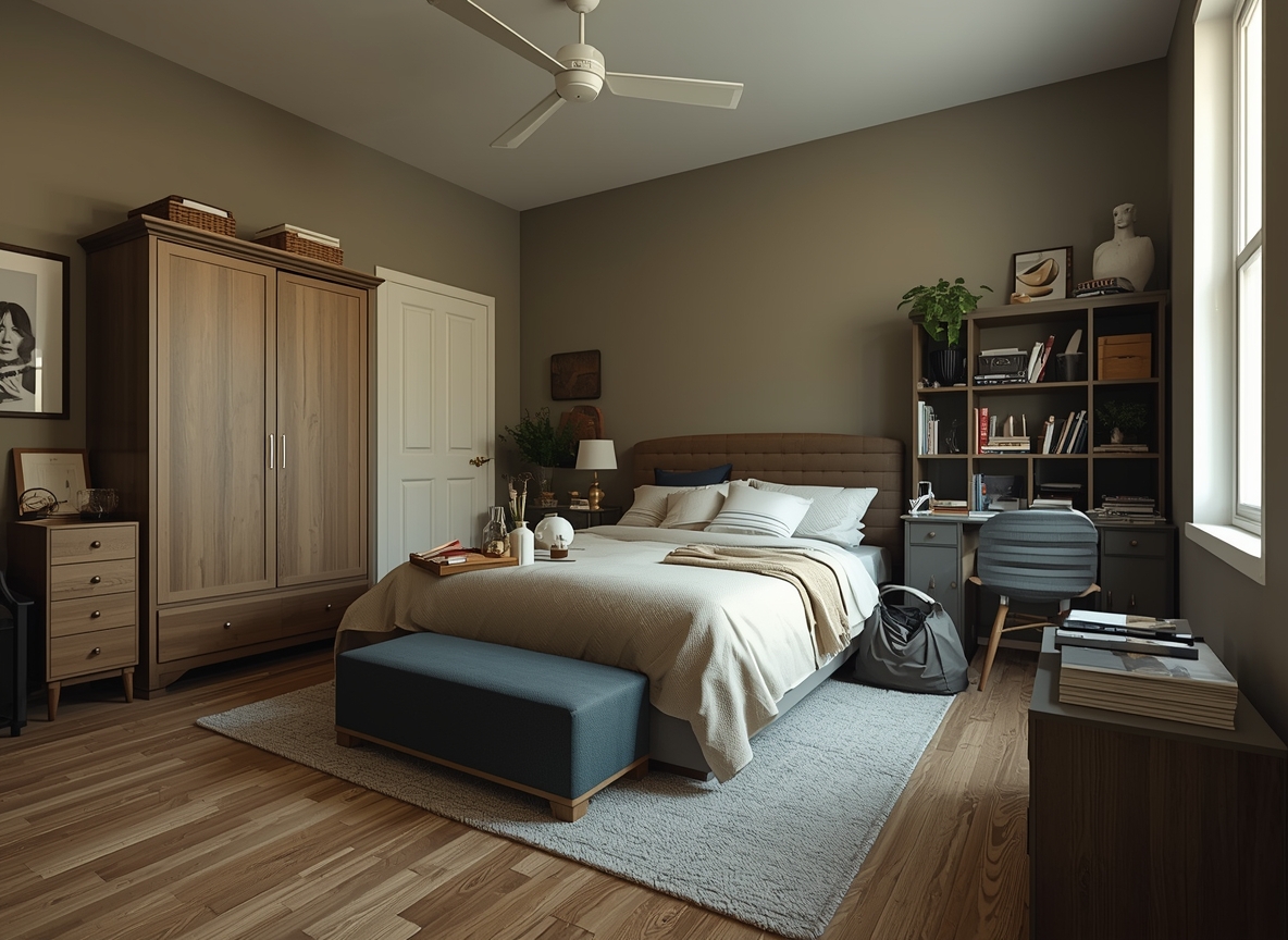 Przeładowana sypialnia z nadmiarem mebli