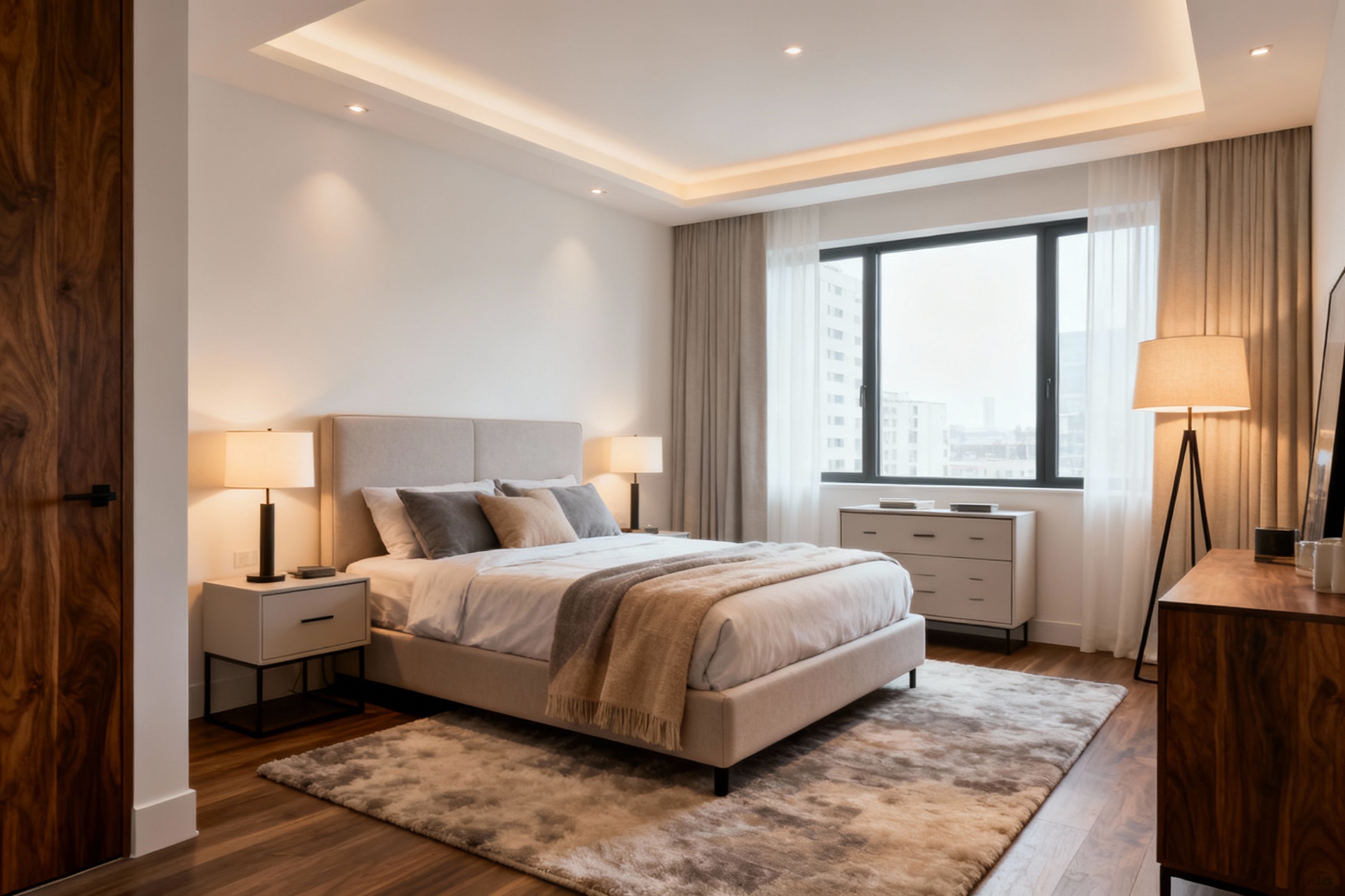 nowoczesna sypialnia