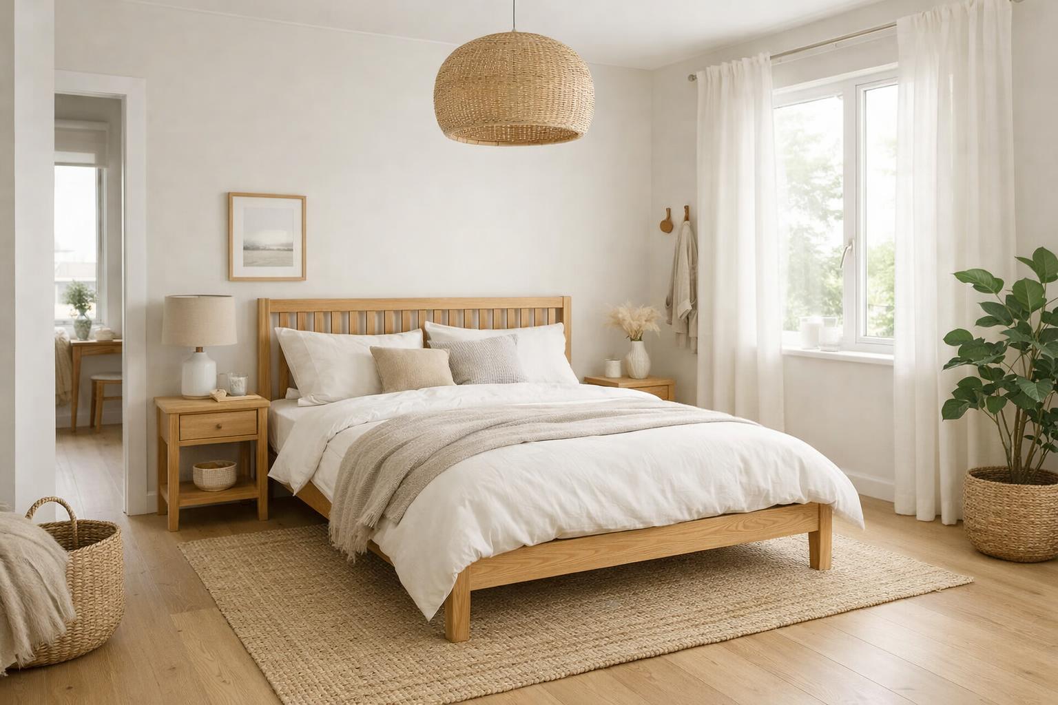 Sypialnia w stylu skandynawskim &ndash; jasne kolory i naturalne materiały