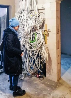 architekt Abrys na budowie